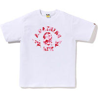 Bape Men’s Abc Camo Sta College Tee White X Pink