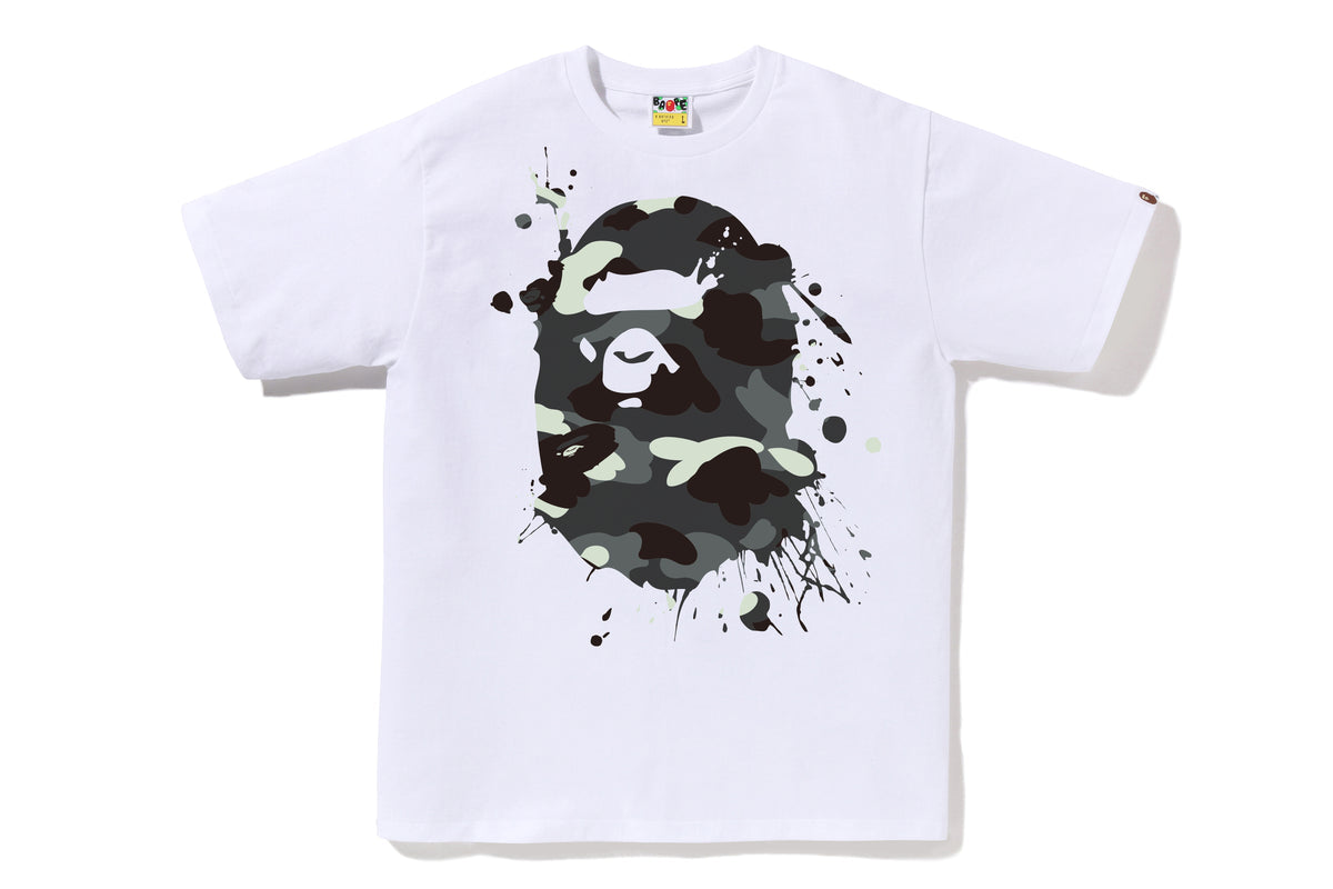 Bape Men’s City Camo Painting Ape Head Tee White