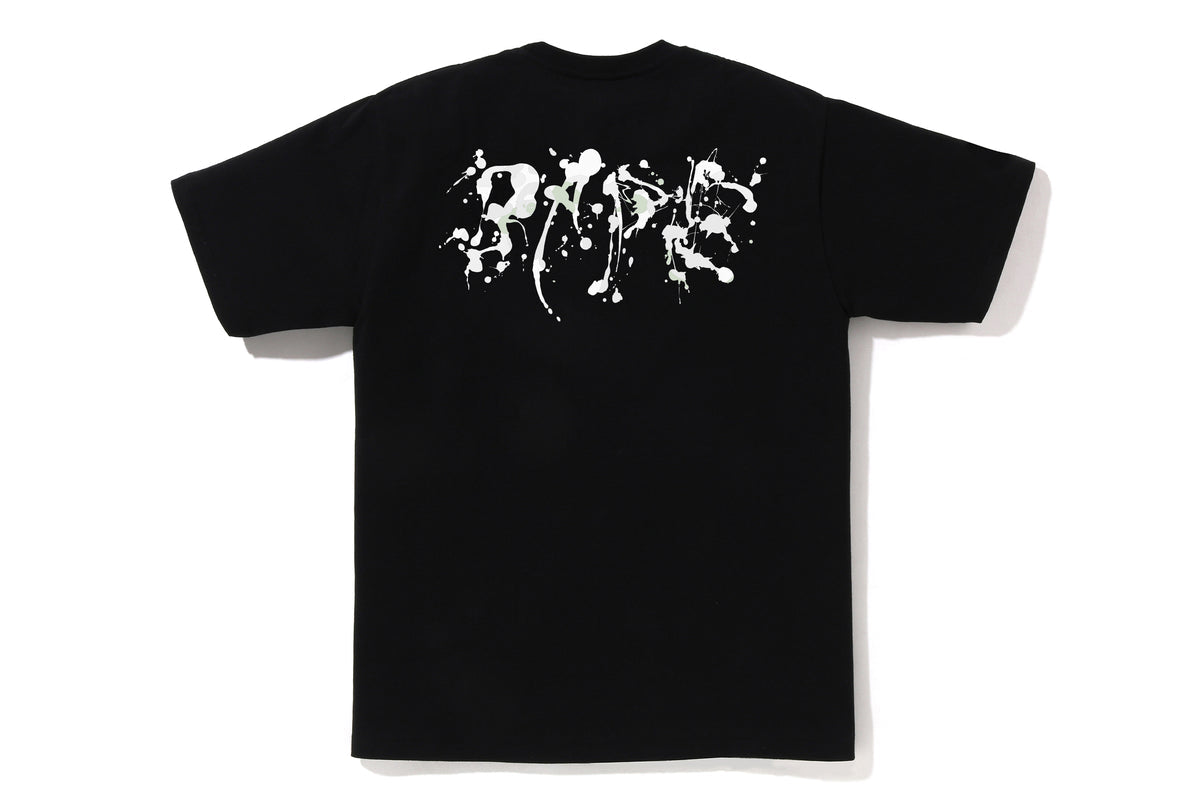 Bape Men’s City Camo Painting Ape Head Tee Black