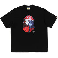 Bape Men’s Photo Print Ape Head Relaxed Fit Tee Black