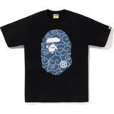 Bape Men’s Japanese Cloud Camo Big Ape Head Tee Black