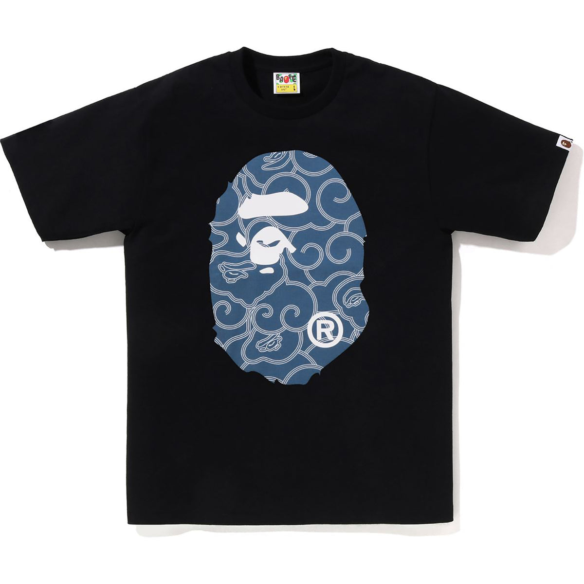 Bape Men’s Japanese Cloud Camo Big Ape Head Tee Black