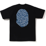 Bape Men’s Japanese Cloud Camo Big Ape Head Tee Black