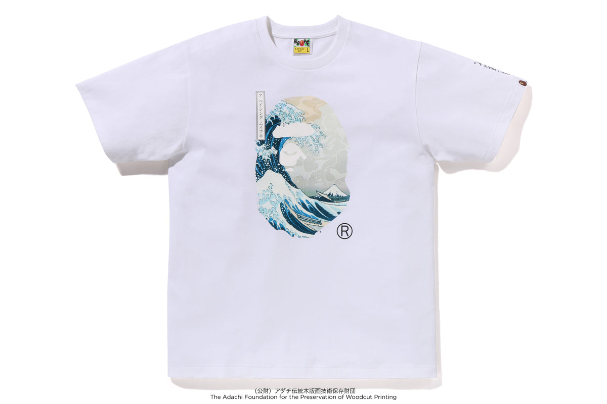 Bape Men’s Bape X Ukiyo-E - Ape Head Tee White