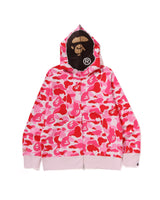 Bape Men’s Abc Camo 2nd Ape Full Zip Hoodie Pink