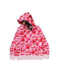 Bape Men’s Abc Camo 2nd Ape Full Zip Hoodie Pink