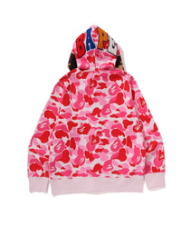 Bape Men’s Abc Camo 2nd Ape Full Zip Hoodie Pink