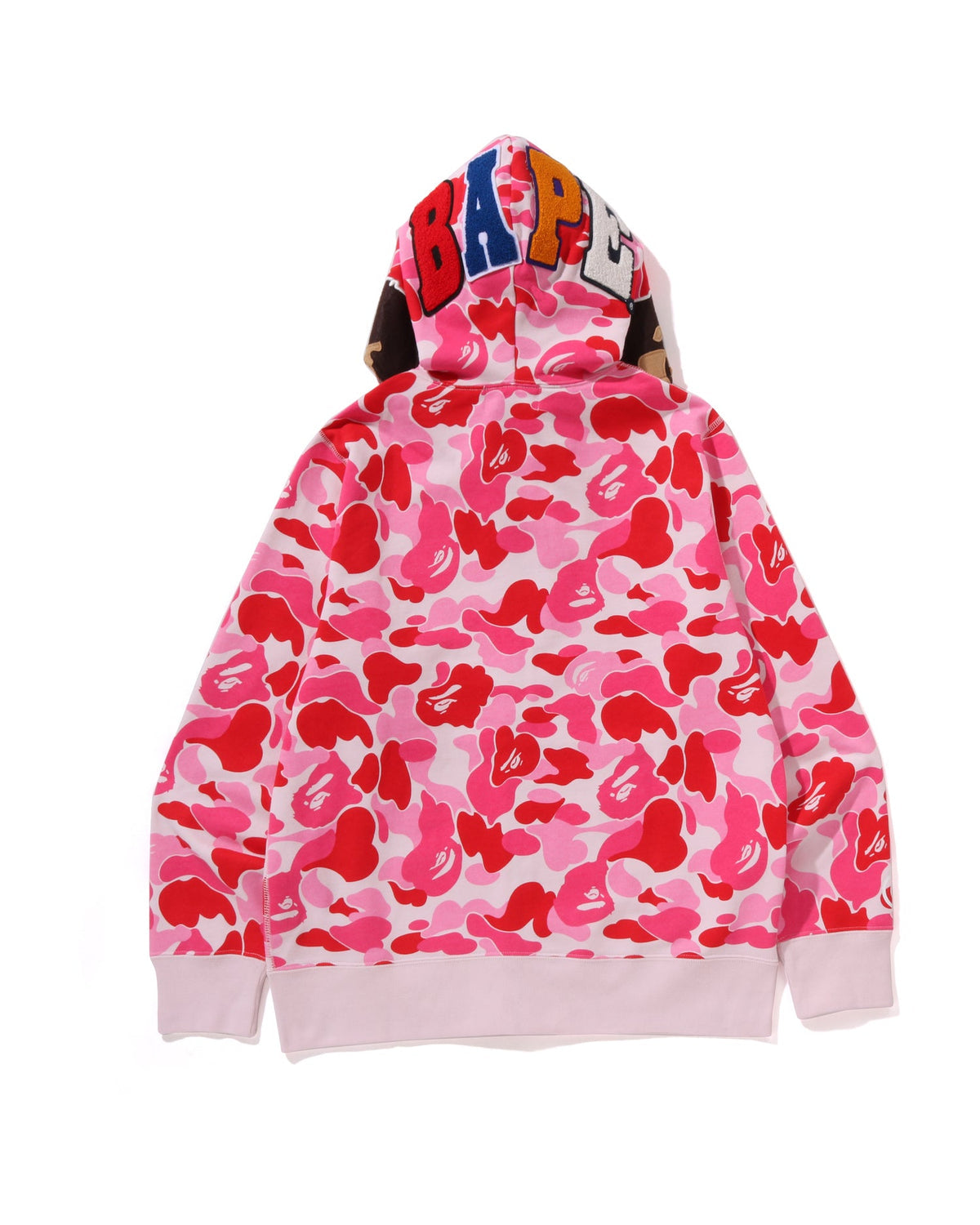 Bape Men’s Abc Camo 2nd Ape Full Zip Hoodie Pink