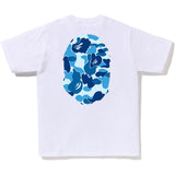 Bape Men’s ABC Camo Big Ape Head Tee White X Blue