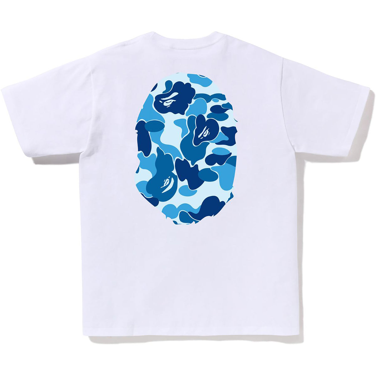 Bape Men’s ABC Camo Big Ape Head Tee White X Blue