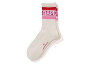 Bape Men’s Line Socks Pink