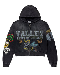 Vale Forever Army Zip Up Hoodie Black