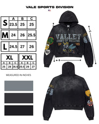 Vale Forever Army Zip Up Hoodie Black