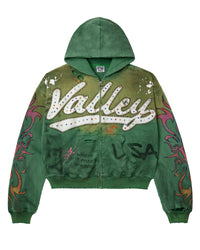 Vale Forever Inferno Zip Up Hoodie Green