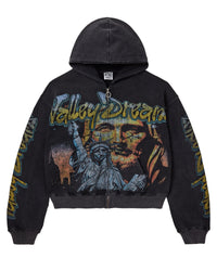 Vale Forever Gods Liberty Zip Up Hoodie Black