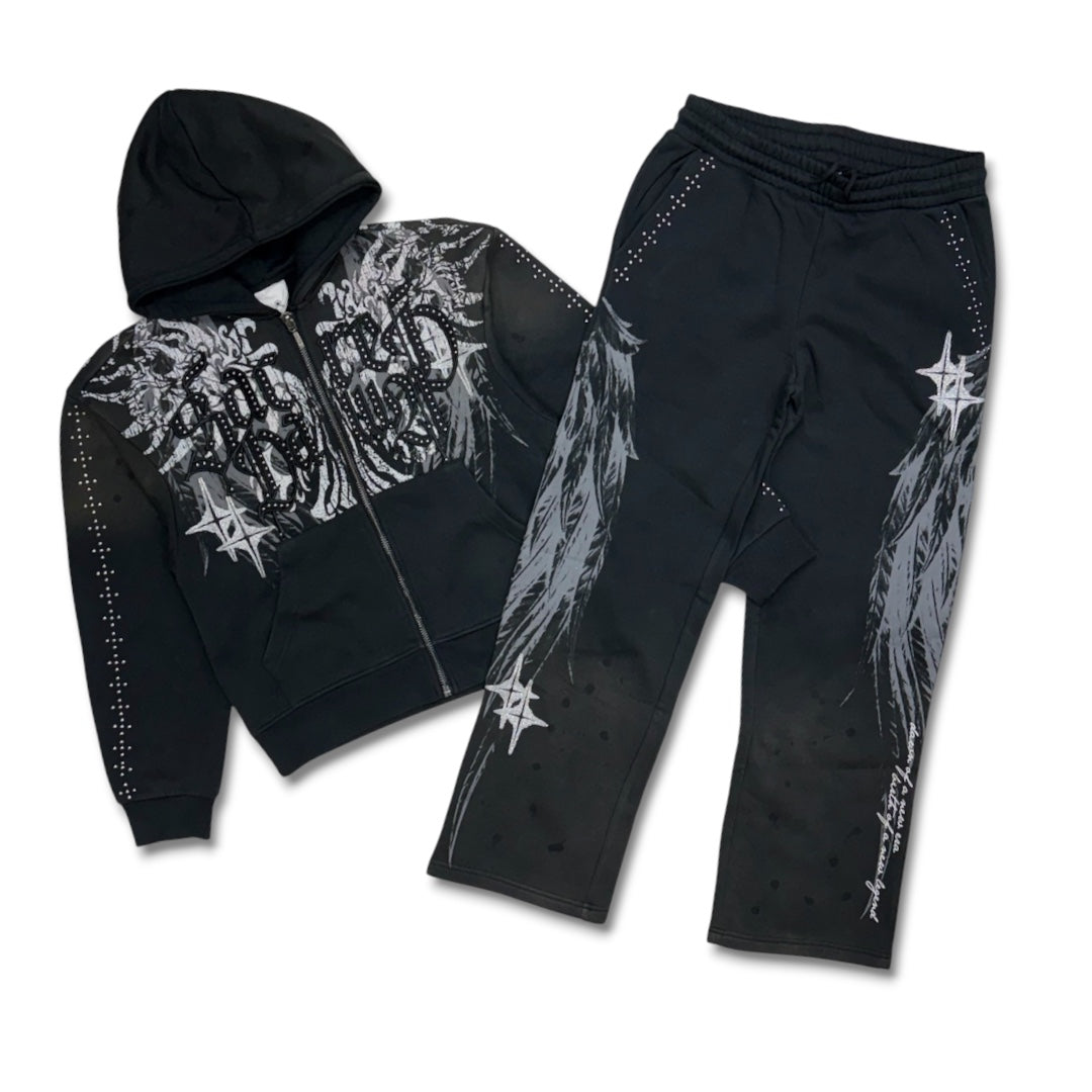 Smoke Rise Sacred Dawn Jogger Set Black