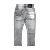 Premium Disaster Kids Rhinestone Jeans Grey -055