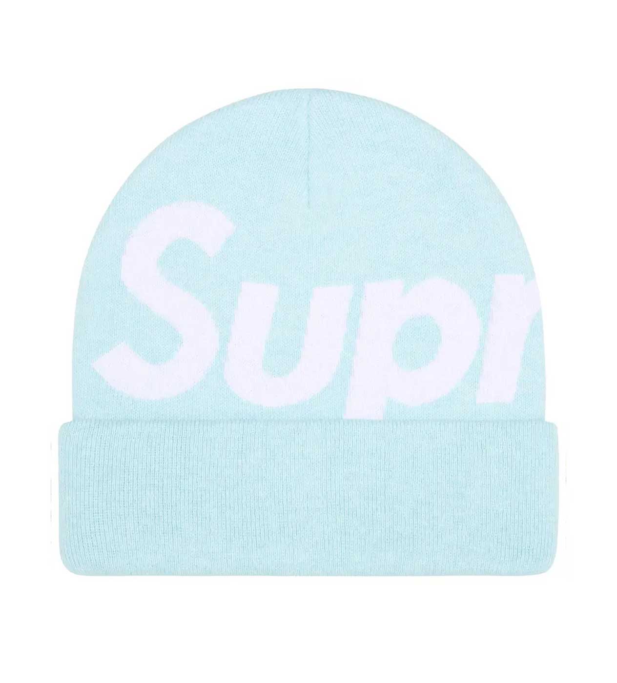 Supreme Big Logo Beanie Light Blue