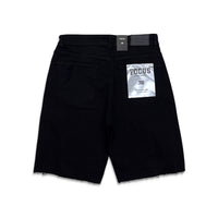 Focus Denim Men’s Cut Patched Shorts Black