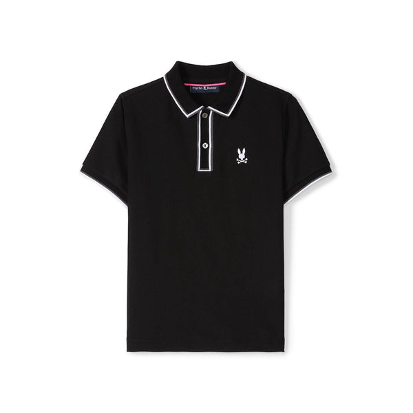 Psycho bunny kids black kent pique polo