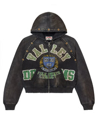 Vale Forever Gem Zip Up Hoodie Black