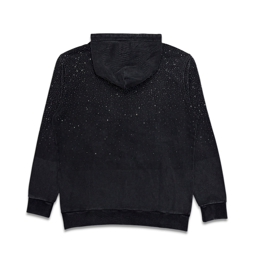 Reelistik Nyc Logo Diamond Hoodie Black Wash