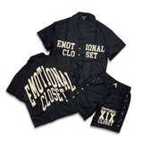 Mixed Emotion “Backyard” Nylon Short Set Black
