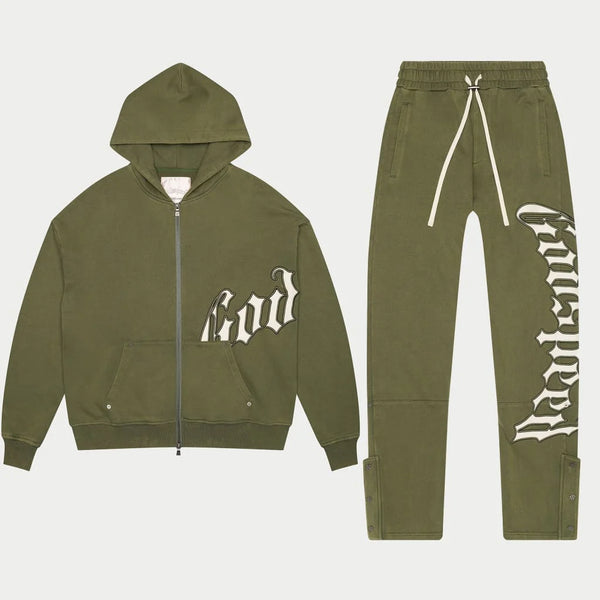 Godpseed OG Logo Jogging Set V2 Olive green