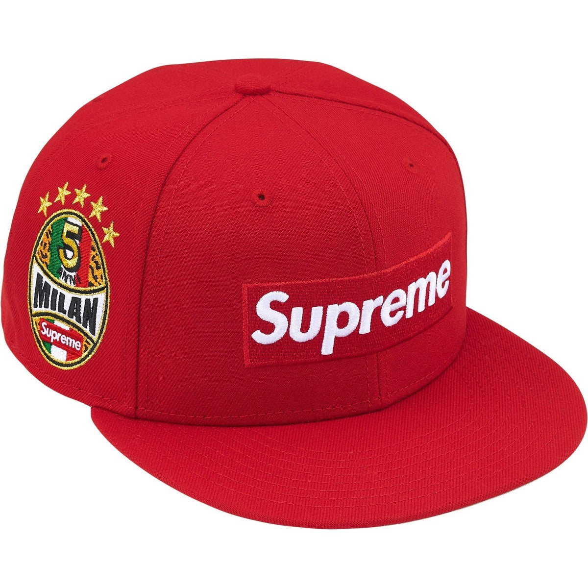 Supreme Shop Anniversary Box Logo 59FIFTY Fitted Hat Red Milan
