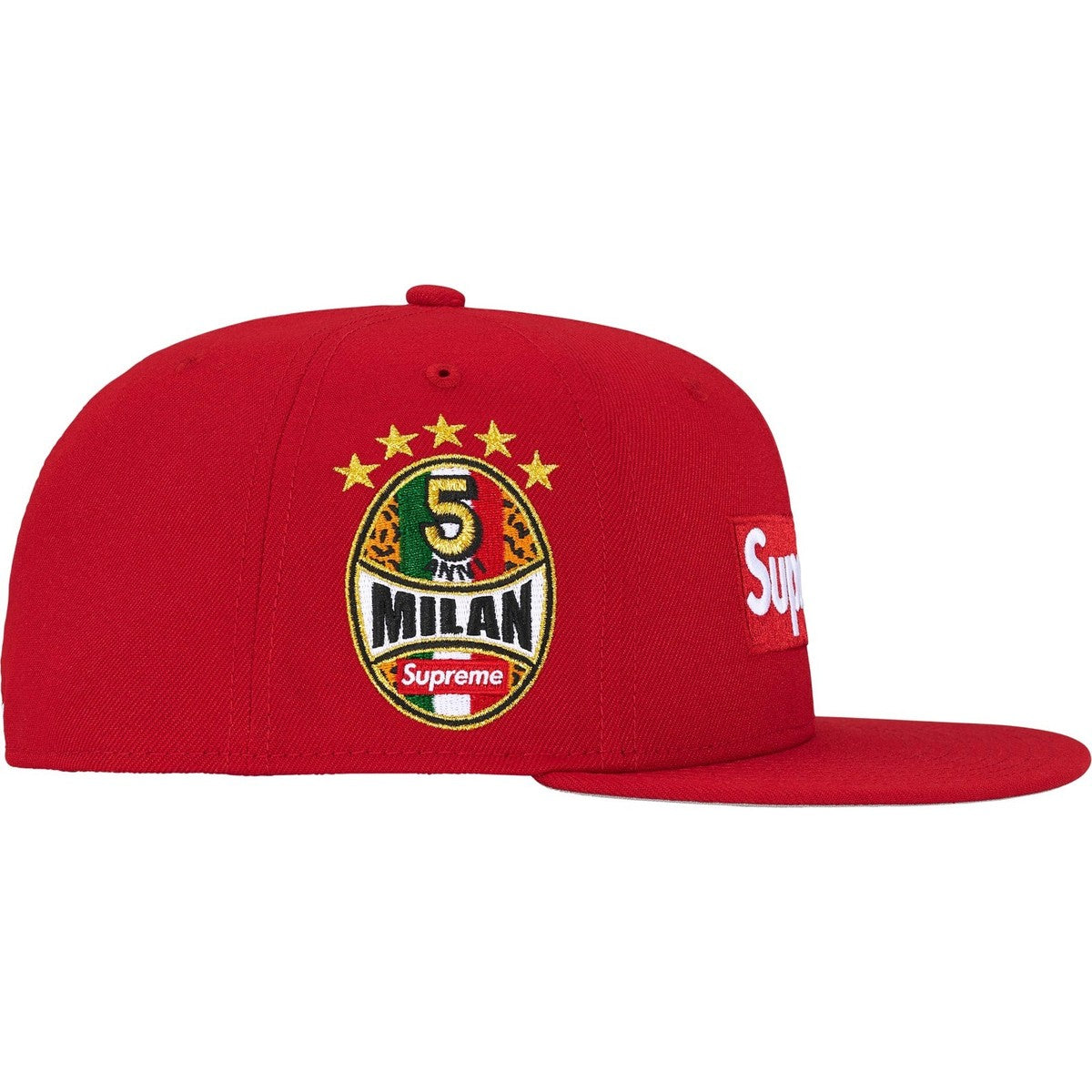 Supreme Shop Anniversary Box Logo 59FIFTY Fitted Hat Red Milan