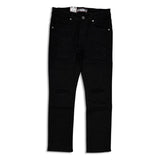 Denimicity Men's Cut Patched Jeans Jet Black
