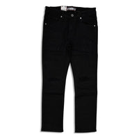 Denimicity Men's Cut Patched Jeans Jet Black