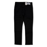 Denimicity Men's Cut Patched Jeans Jet Black