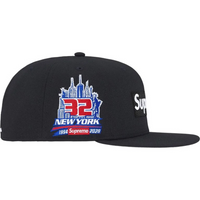 Supreme Shop Anniversary Box Logo 59FIFTY Fitted Hat Black New York