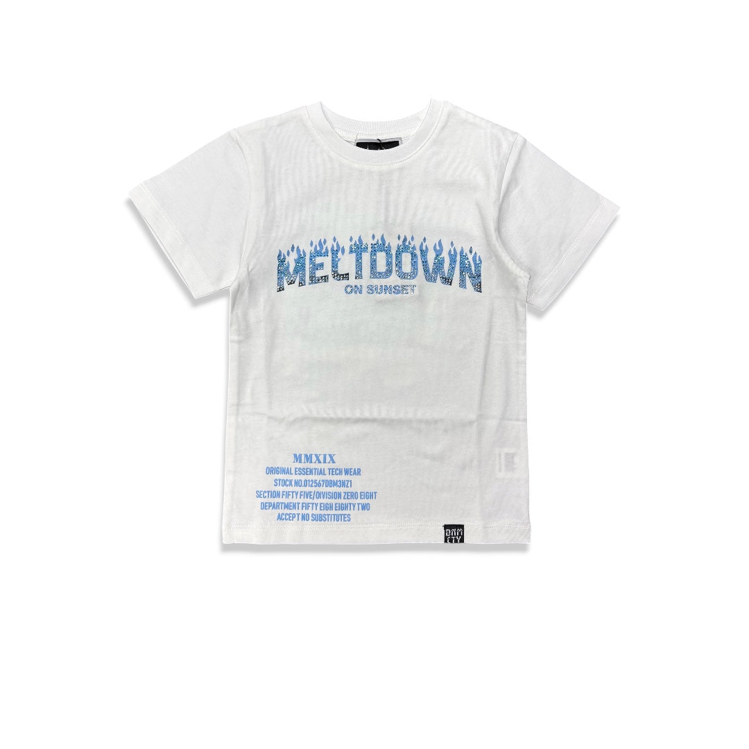 Denimicity kids Melt Down On Sunset Tee White/Baby Blue