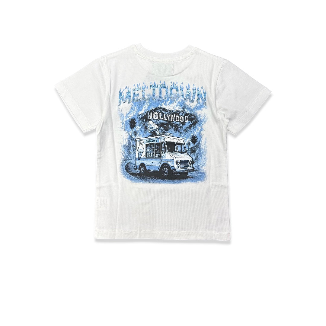 Denimicity kids Melt Down On Sunset Tee White/Baby Blue