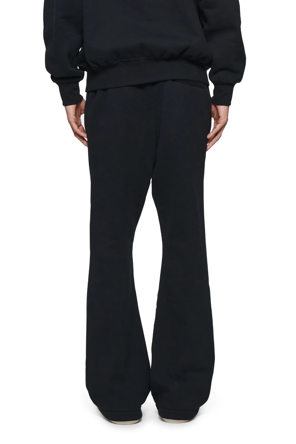 Purple Brand - Gothic Wordmark Drip Fleece flared Pant - Black - P459-HBGW125