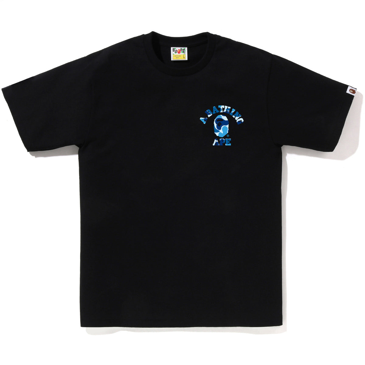 Bape Men’s Abc Camo College Ats Tee Black X Blue