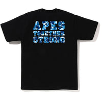Bape Men’s Abc Camo College Ats Tee Black X Blue