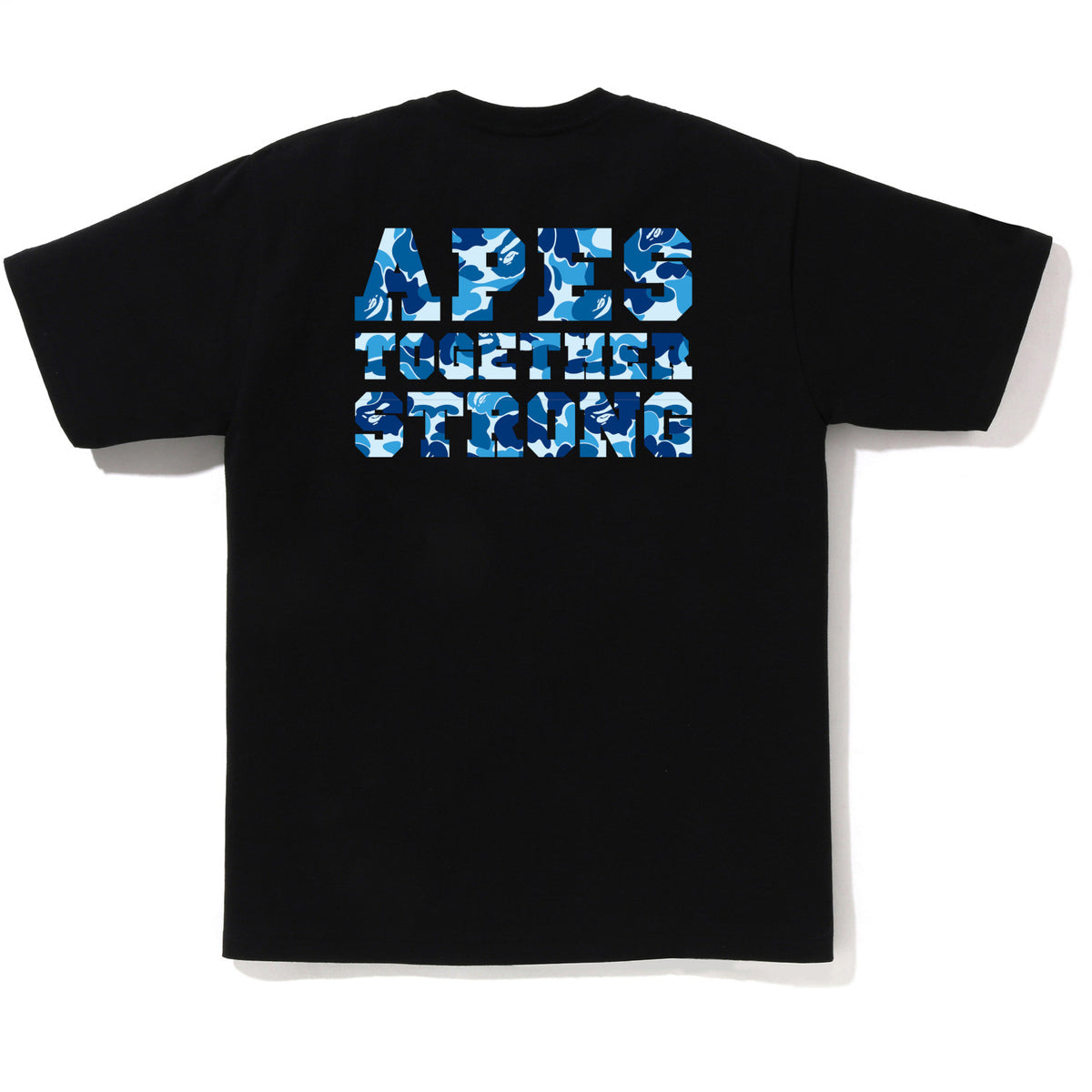 Bape Men’s Abc Camo College Ats Tee Black X Blue
