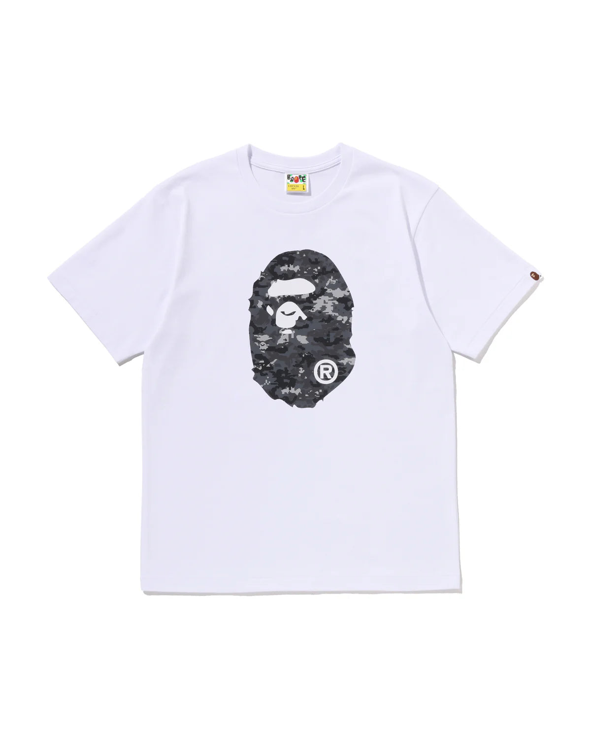 Bape Multi Pixel Camo Ape Head Tee White