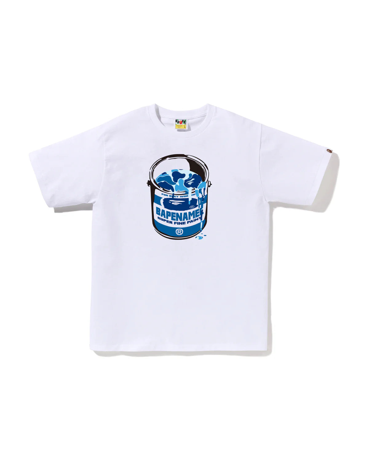 Bape Abc Camo Paint Can Tee White X Blue