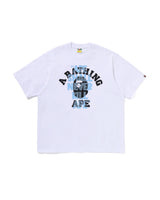 Bape Ape Shall Never Kill Ape College Tee White X Blue