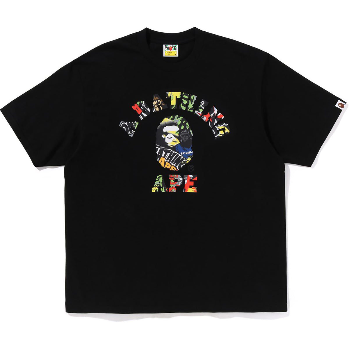 Bape Multi Logo College Tee Black