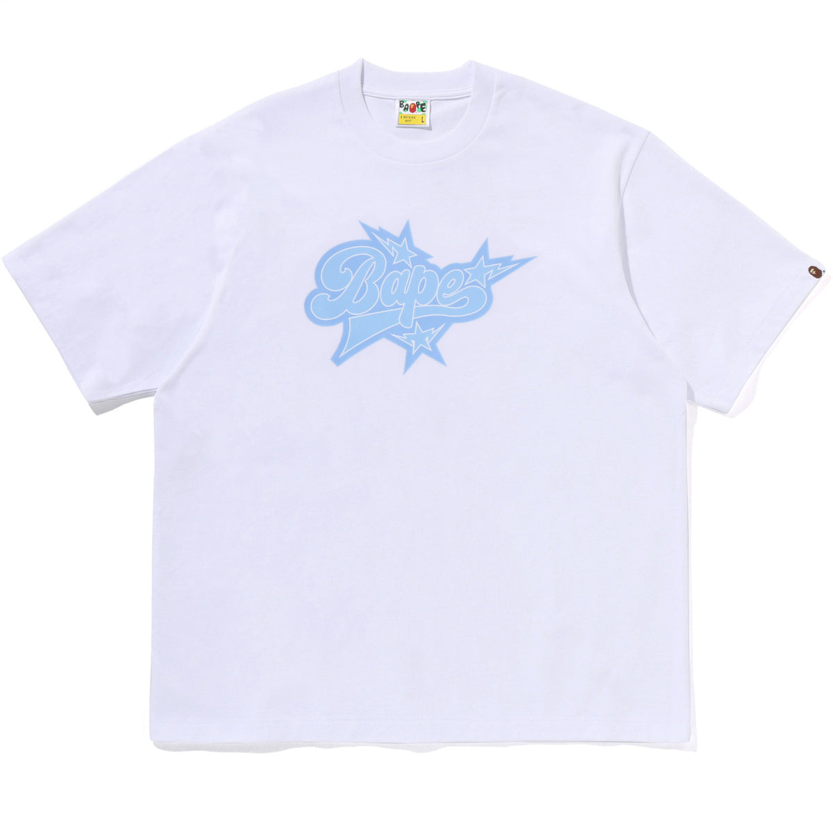 Bape Sta Logo Tee White X Blue