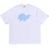 Bape Sta Logo Tee White X Blue
