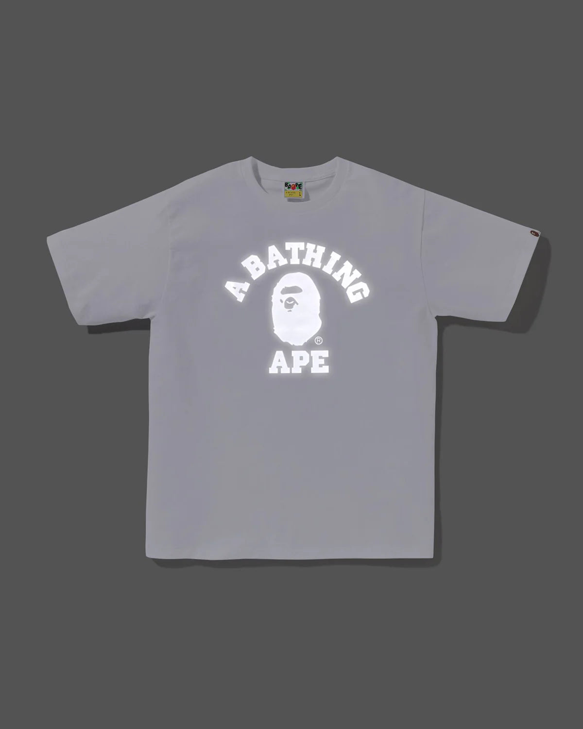 Bape Reflective On College Tee White