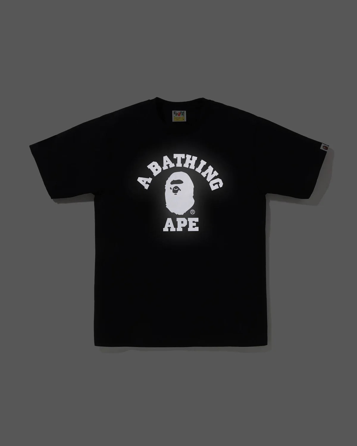 Bape Reflective On College Tee Black
