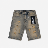 Anom 'Scar' Denim Shorts Vintage Yellow Wash