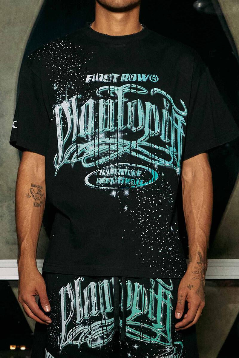 First row Black plantopia cosmos Tee Black